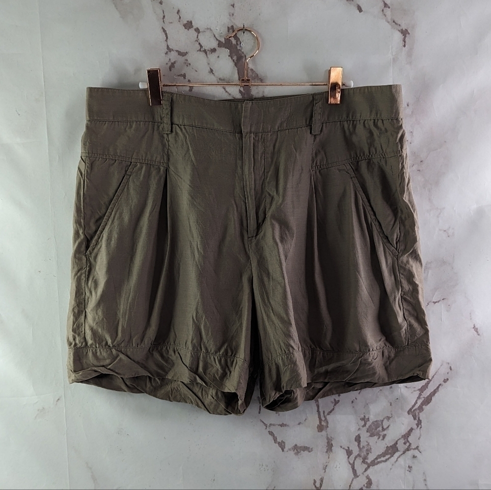 Vince Shorts Womens 12 Brown High Rise Bemberg Cupro Tencel 5 Inch Lightweight